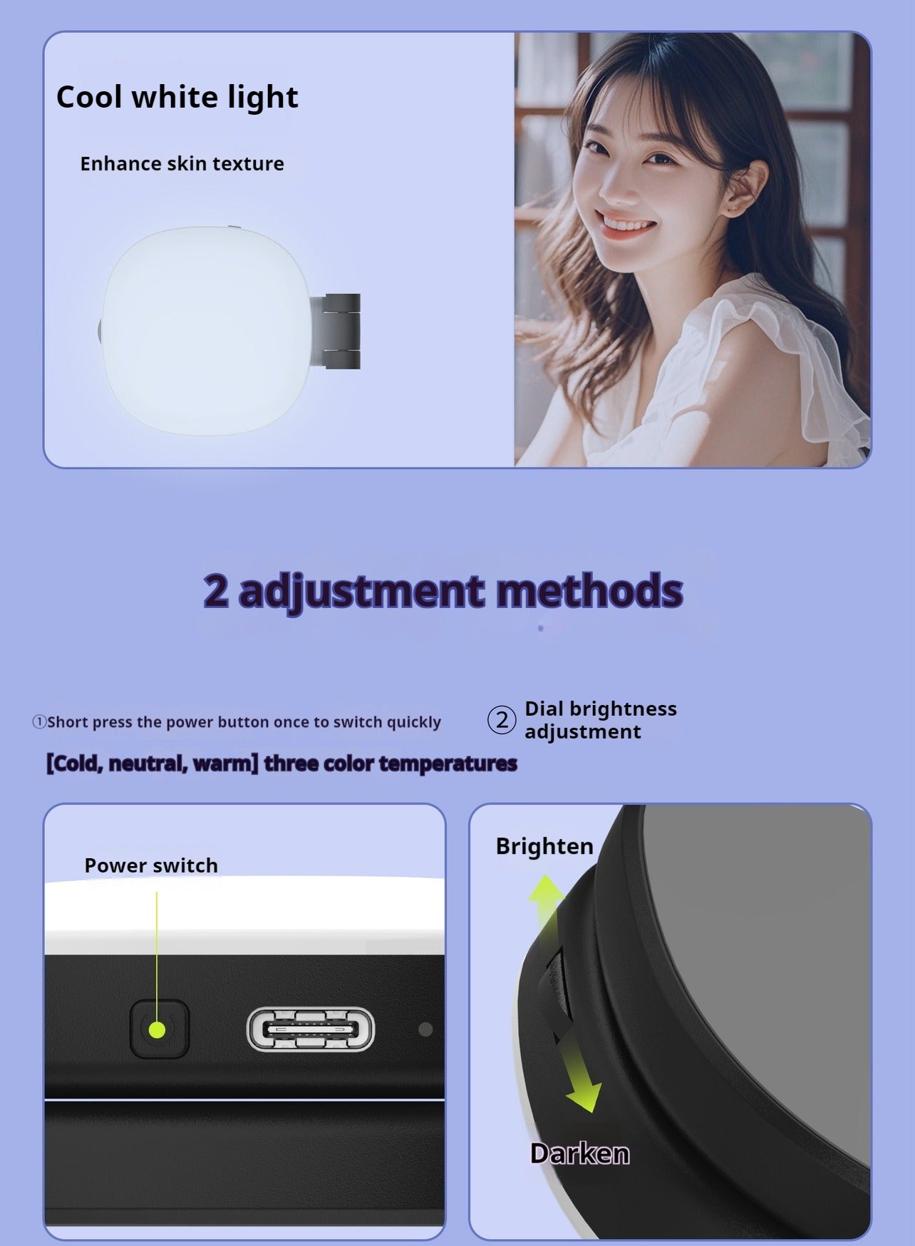 Magnetic Mini Selfie Fill Light for Phones