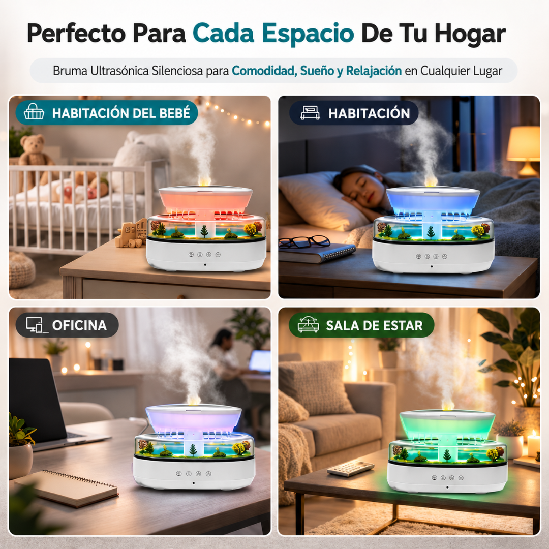 Humidificador Paisaje Lluvia-Aromaterapia Relajante